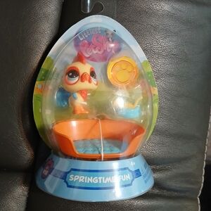 Littlest Pet Shop Springtime Fun Chicken Rooster - Orange and Blue